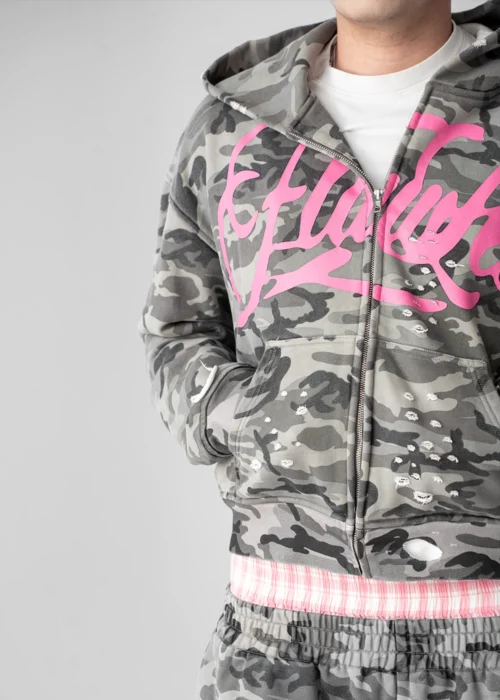 Zip Hoodie Pink Albino - obrazek 3