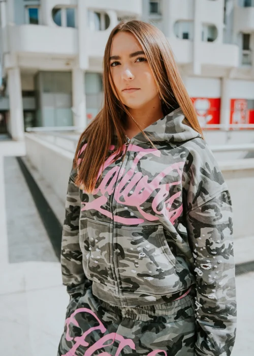 Zip Hoodie Pink Albino - obrazek 6