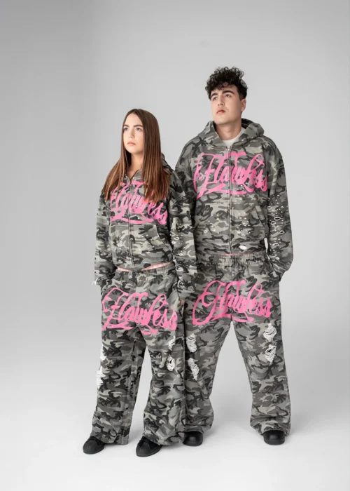 Pink Albino Set Hoodie + Sweatpants